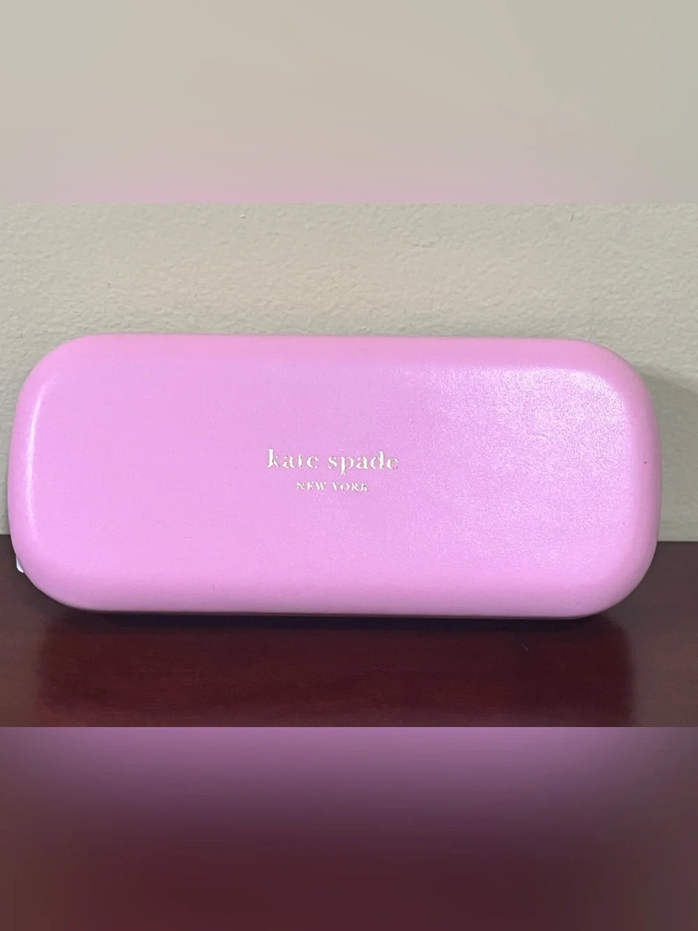 kate spade Pink Eyeglass Case with Gold Logo